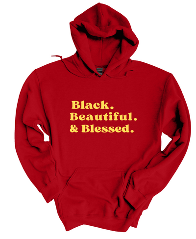 Blessed Black, Beautiful  Gold  Hoodie