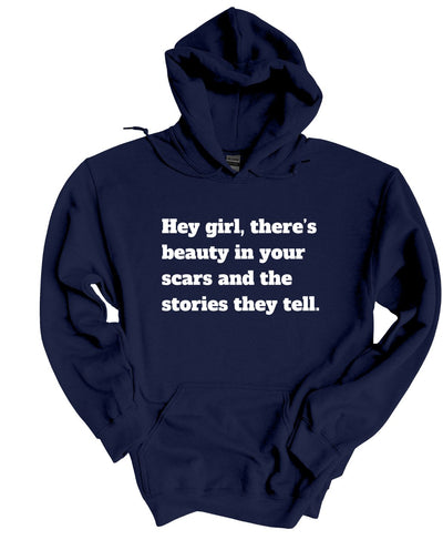 Beauty, scars tell the story Hoodie